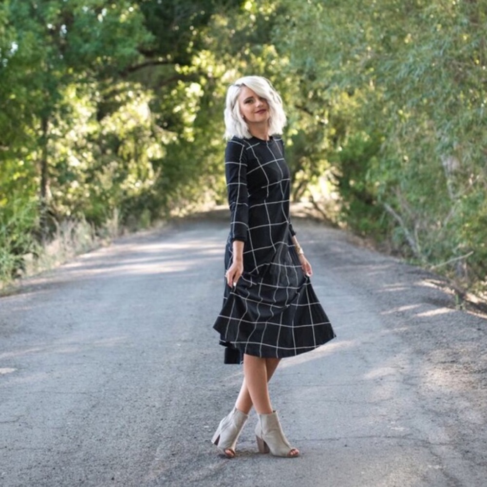 Jacey Lane long sleeved swing dress